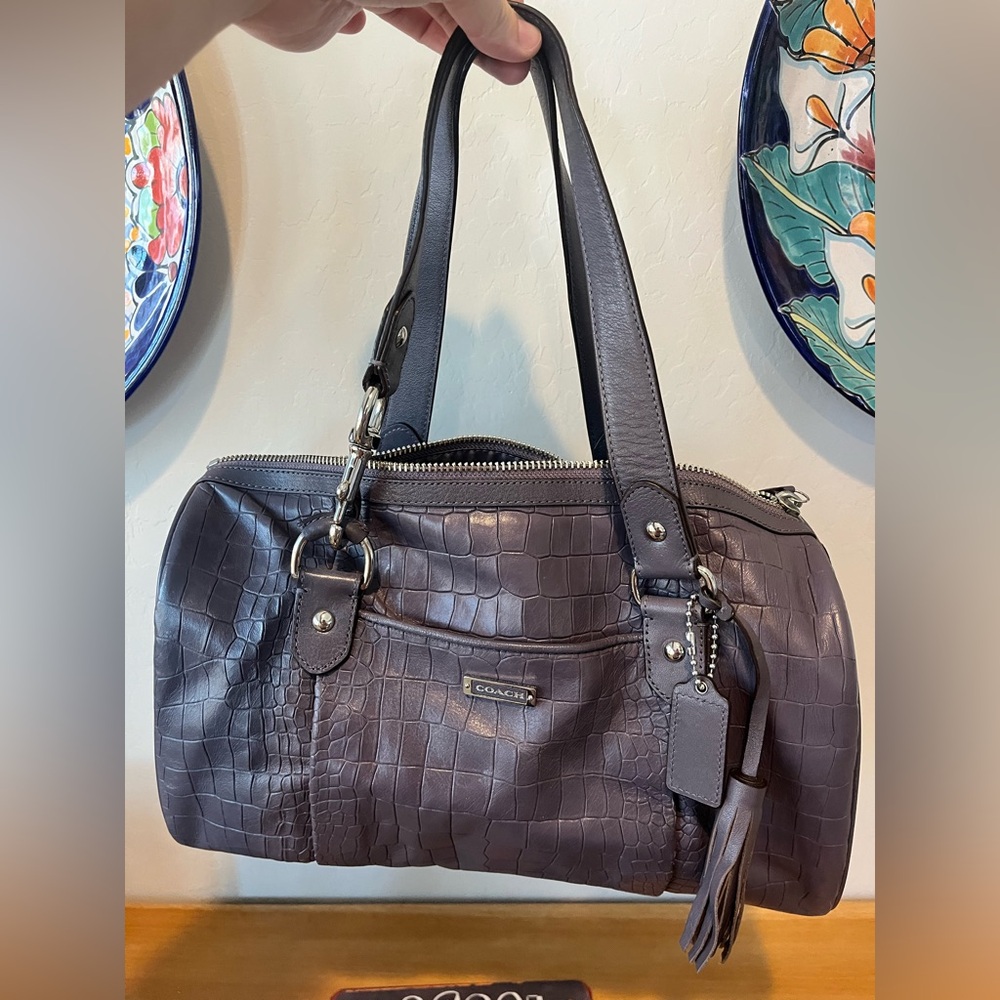 Coach Madison Croc-Embossed Purse